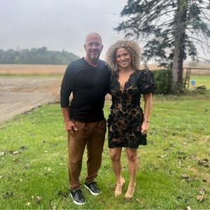 Revolve Rosalind Black and Gold dress. Worn once